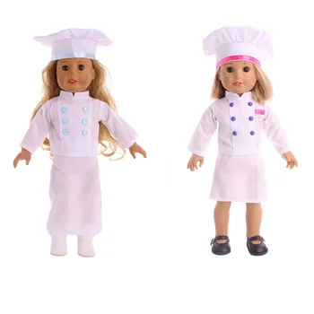 18-дюймовые аксессуары для кукол American girl, профессиональная одежда шеф-повара, одежда для кукол Ся Фу 43 см