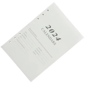 2024 Английская повестка дня, Страница книги формата А5, Пустые блокноты, блокноты для ежедневного использования, отрывной лист, Изящный планировщик, бумага для офисных записей с отрывными листами