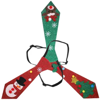3 Шт галстуков Декоративный Рождественский Галстук Для вечеринки Косплей Забавные Мужские Блестящие Бумажные Рождественские