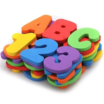 3D Большая Утолщенная Пена EVA Английские Буквы И Цифры Алфавита От A до Z Digitals 0-9 Игрушки для Детей, Обучающие Наклейки На Стены