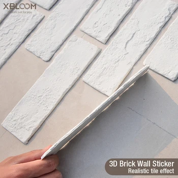 3D наклейка на кирпичную стену, плитка для декора стен, водонепроницаемая каменная плитка, керамическая мозаика, фон для телевизора, спальня, кухня, домашний декор стен