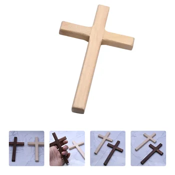 6 Шт. Крестообразные украшения в форме креста, христианский Орнамент, Объемные деревянные украшения для поделок своими руками