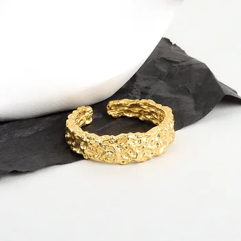 NBNB Серебристо-золотого цвета, Модное Регулируемое кольцо неправильной формы для женщин, мужчин, Модных винтажных колец для девочек, Открытое кольцо для вечеринок, Ювелирный подарок