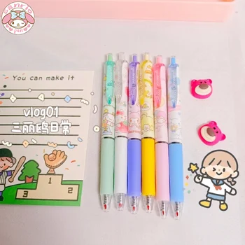 Sanrio 12 шт. Гелевая ручка с ограниченным тиражом Cinnamoroll Kuromi Melody Ins, высококачественные ручки для подруг, симпатичная студенческая ручка для подписи Bullet
