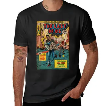 The Last of Us - Вступительная обложка комикса, футболка с фан-артом, спортивная рубашка, спортивные рубашки, винтажные футболки, мужские футболки с графическим рисунком