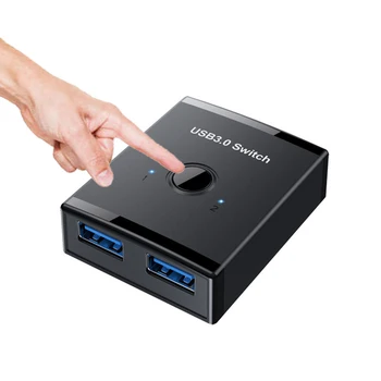 USB-КОНЦЕНТРАТОР 1 в 2 выхода, сверхскоростная передача данных, 2 порта периферийного USB-переключателя, коробка-концентратор для принтера/сканера / клавиатуры/мыши