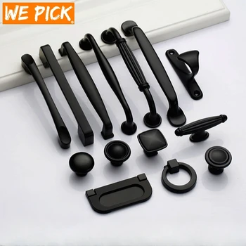 WEPICK Черные ручки для мебели Ручки для шкафов Кухонные Ручки Ручки для выдвижных ящиков Ручки для шкафов Ручки для шкафов