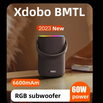 XDOBO 60 Вт Открытый RGB Портативный стереофонический домашний кинотеатр объемного звучания, сабвуфер, Музыкальный центр, настольный компьютер, динамик TWS Bluetooth