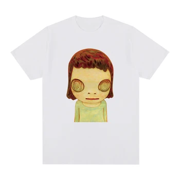 Yoshitomo Nara Eyes, винтажная футболка, Хлопковая мужская футболка, Новая футболка, женские топы
