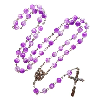 Акриловое ожерелье из четок, религиозные украшения, христианские четки, цепочка для ключиц