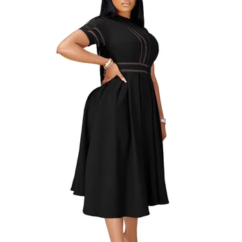 Африканские Платья Для Женщин Vetement Femme Dashiki Solid Color Africa Dress Африканская Одежда Дашики Анкара Платья Женские 2023 Новые