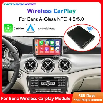 Беспроводная Навигационная система Apple CarPlay Android Auto для Mercedes Benz A-Class W176 NTG 4.5 5.0 с Функцией Зеркальной связи