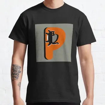 Буква P, алфавит Хэллоуина P, дизайн Cat2023, новая модная футболка для спортивного досуга, футболка с коротким рукавом