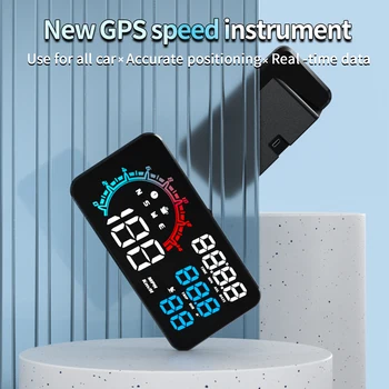 Головной Дисплей HUD со Скоростью миль в час Компас GPS Сигнализация превышения скорости Измеритель Пробега Предупреждение Об Усталости При Вождении Электронные Аксессуары