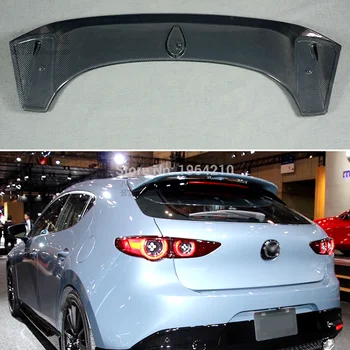Для Mazda 3 Axela Хэтчбек 2020 Автомобильный стайлинг FRP + карбоновый задний спойлер крыло хвост крышка багажника авто украшение
