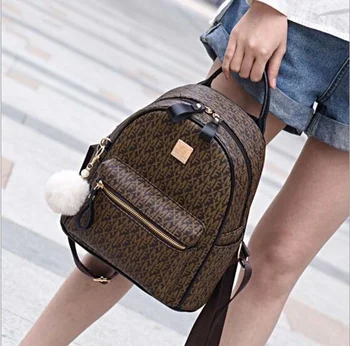 Европейский 2023 Роскошный Высококачественный Кожаный рюкзак, женские сумки на плечо с двойной застежкой-молнией, школьная сумка для девочек, дорожные рюкзаки