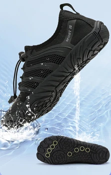 Женская мужская водная обувь босиком, быстросохнущая водная спортивная обувь для бассейна, пляжного серфинга, прогулок на каяках Женская мужская водная обувь босиком, быстросохнущая водная спортивная обувь для бассейна, пляжного серфинга, прогулок на каяках 4
