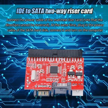 Карта адаптера SSD SATA в IDE, двусторонняя карта-конвертер жесткого диска IDE в SATA JM20330 с 7-контактным кабелем передачи данных SATA для настольных компьютеров.