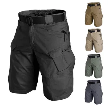 Летние мужские шорты-карго, тактические короткие штаны, водонепроницаемые быстросохнущие шорты с несколькими карманами, Мужская верхняя одежда для охоты и рыбалки