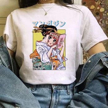 Летняя модная женская футболка с короткими рукавами и рисунком из мультфильма, Забавная и универсальная белая футболка