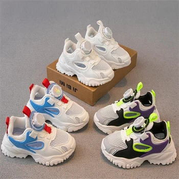 Летняя повседневная обувь для маленьких мальчиков и девочек, спортивная обувь, детские кроссовки