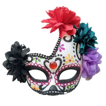 маскарад фестиваль вечеринка маска для вечеринки Хэллоуин цветы маска призрака карнавальная ночь косплей украшения реквизит