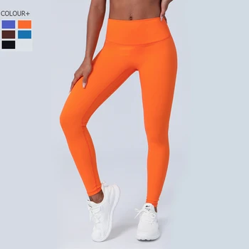 Маслянистые Мягкие штаны для йоги, женские однотонные спортивные леггинсы с высокой талией, дышащие быстросохнущие тренировочные колготки, женская одежда для бега