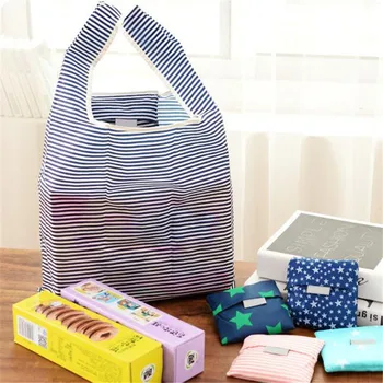 Модная портативная женская сумка для покупок из ткани Оксфорд с креативной печатью, складная женская сумка, кухонные сумки для хранения, экологически чистые