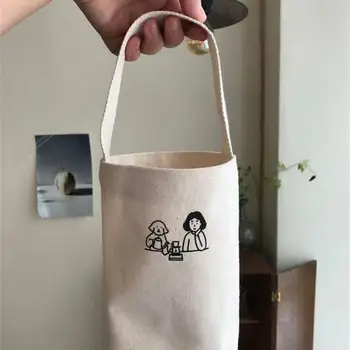 Модный креативный мультяшный портативный набор для чая с молоком, холщовая сумка, сумка для защиты окружающей среды, хозяйственная сумка, холщовая сумка для красного вина