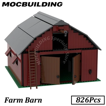Модульный фермерский дом, сарай, здания MOC, строительные блоки, кирпичные игрушки, строительный подарок для детей