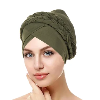 Мусульманский хиджаб с перекрестным плетением на лбу, шапочка-тюрбан, готовый к носке женский головной платок, повязка на голову, шапочка для химиотерапии для дам