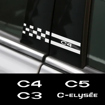 Наклейки На Стойку Автомобиля B Гоночный Стайлинг Аксессуары Для Внешнего Тюнинга Виниловая Пленка Наклейки Для Citroen C4 C1 C5 C3 C6 C-ELYSEE VTS