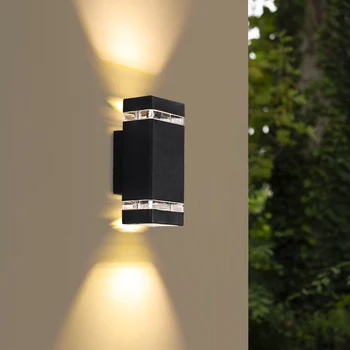 Наружный IP65 светодиодный Водонепроницаемый алюминиевый настенный светильник Водонепроницаемый Уличный Бра Садовое крыльцо Лестница Проход Настенный светильник