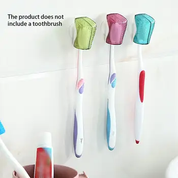 Настенная Вешалка на присоске, держатель для зубной щетки, Подставка для зубной щетки, Стеллаж для хранения товаров для ванной комнаты, Держатель для основания зубной щетки для дома