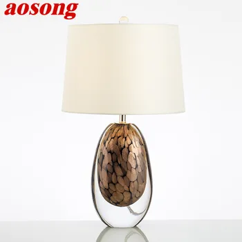 Настольная лампа AOSONG Nordic Glaze в стиле современного искусства, гостиная, спальня, кабинет, отель, светодиодная настольная лампа с индивидуальностью и оригинальностью