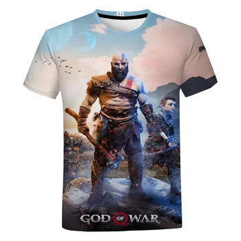 Новая мужская и женская футболка с 3D-принтом God of War, модная крутая футболка, повседневные топы Harajuku Wind Streetwear