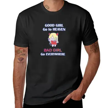 Новая футболка Good Girl go to heaven, Bad Girl go everywhere с коротким рукавом, забавная футболка, мужские футболки с графическим рисунком в стиле хип-хоп