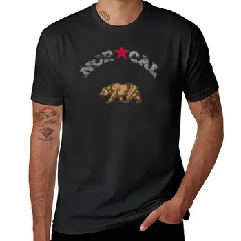 Новая футболка Norcal Northern California Bear с дизайном в виде звезды, топы больших размеров, футболки больших размеров, мужские футболки с длинным рукавом