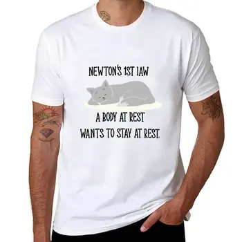 Новая футболка с первым законом Ньютона, изготовленная на заказ, футболки на заказ, мужские винтажные футболки