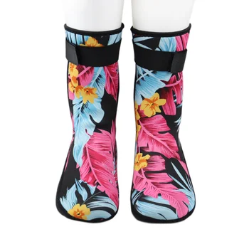 НОВЫЕ Неопреновые носки для дайвинга с принтом 3 мм, Ботинки, водонепроницаемая обувь, Нескользящая Пляжная теплая обувь для гидрокостюма, Носки для плавания для подводного плавания для женщин