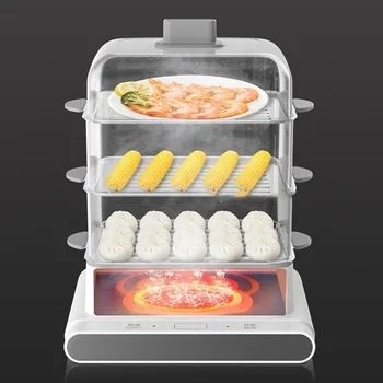 Новый Zhenmi Z2pro 3-слойная Пароварка Для Приготовления Пищи Электрическая Пароварка Кухонные Приборы Для Приготовления Кастрюль Кастрюля Для Пельменей Сковорода Для Приготовления на пару