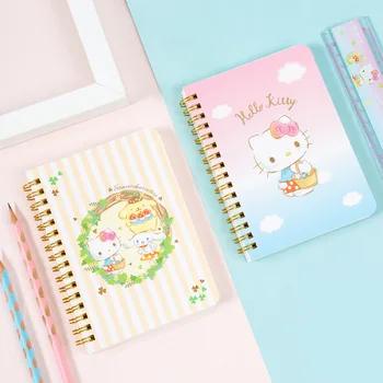 Новый Подлинный Sanrio Coil Book A6 Дневник Маленький Блокнот Kt Записная Книжка Записная Книжка Kitty Book Детские Мини-Книжки Kawaii Хороший Подарок