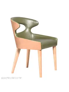 Обеденный стул из массива дерева в скандинавском стиле, простой современный бытовой стул со спинкой, Дизайнерский стул для ресторана, отеля, кафе, стол и