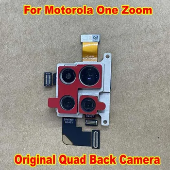 Оригинальная четырехъядерная камера заднего вида для Motorola One Zoom XT2010, телеобъектив, основная камера большой глубины, гибкий кабель для телефона