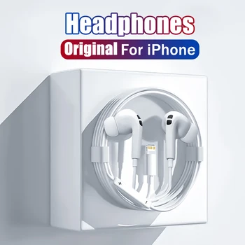 Оригинальные проводные Наушники для Apple iPhone 14 11 12 13 Pro Max Mini 7 8 Plus X XR XS Max Bluetooth Наушники Гарнитура Аксессуары