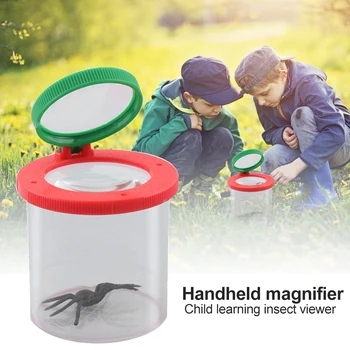 Паук-коробка, гусеничная лупа, домашнее увеличительное насекомое, детское цилиндрическое увеличительное стекло для детей, наблюдение за стеклом