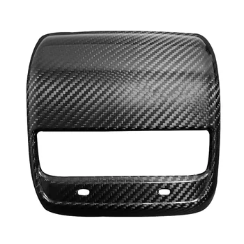 Подходит для автомобиля Tesla 3 18-19 Dry Carbon Fiber Задняя Крышка Воздуховыпуска Декоративная Пластина