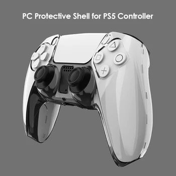 Прозрачный Жесткий Чехол Защитный Чехол Для PS5 DualSense Skin Shell Ультратонкая Прозрачная Крышка ПК для контроллера Sony PlayStation 5