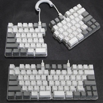 Разделенная клавиатура с 78 клавишами Механический переключатель для левой и правой рук Эргономичная клавиатура Макропрограммируемая для Game Office Designer
