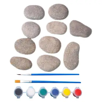 Садовые камни для детей, чтобы сделать набор для украшения камней, детские товары для рукоделия, натуральное декоративно-прикладное искусство для девочек, поделки для развлечения детей